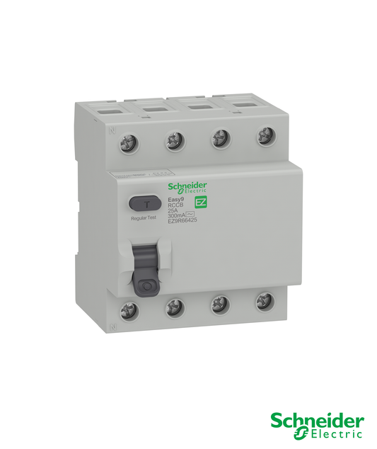 Interruptor Diferencial 4P 25A 300mA Tipo AC 230V Easy9