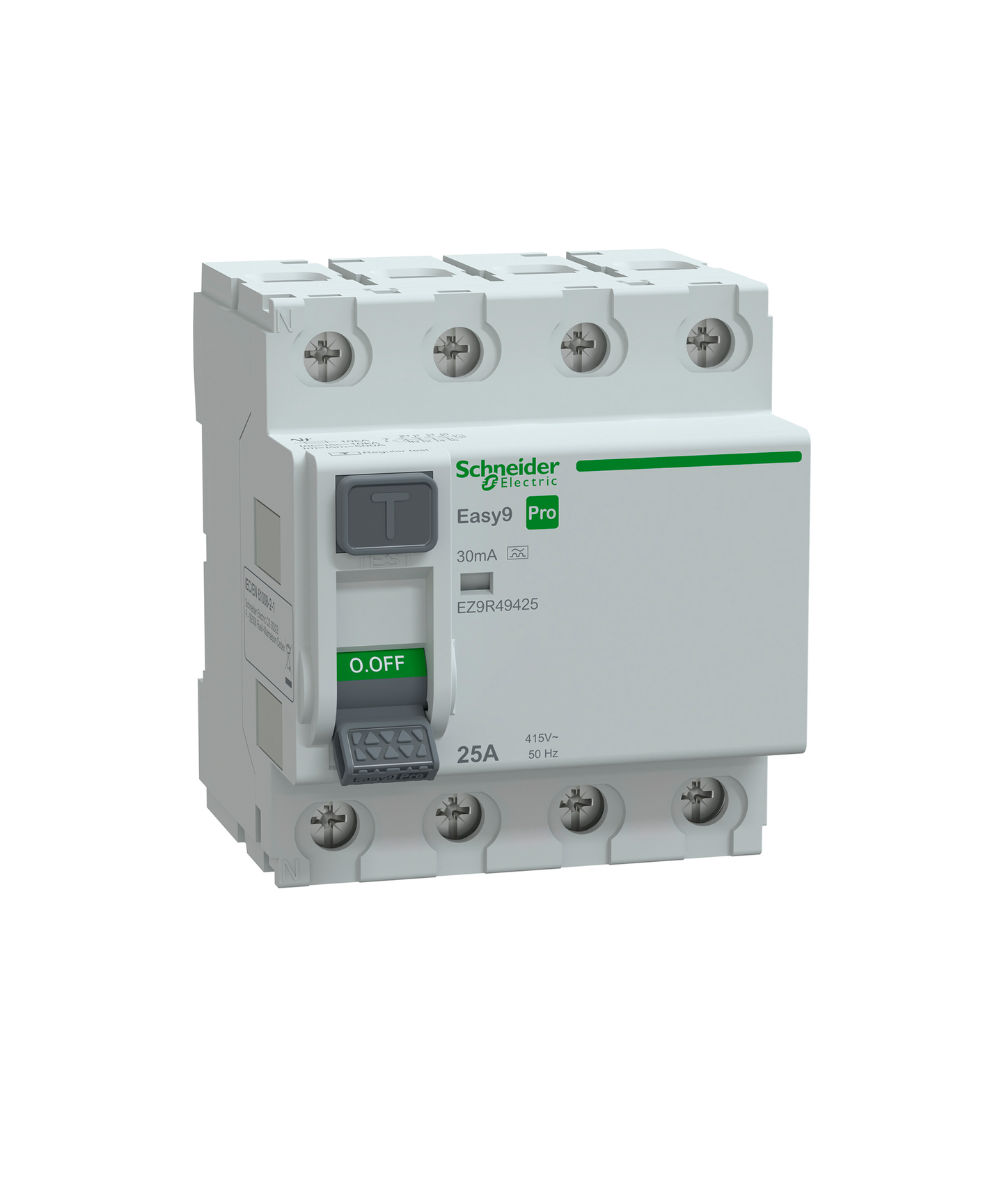 Interruptor Diferencial 4P 25A 30mA Tipo A 230V Easy9