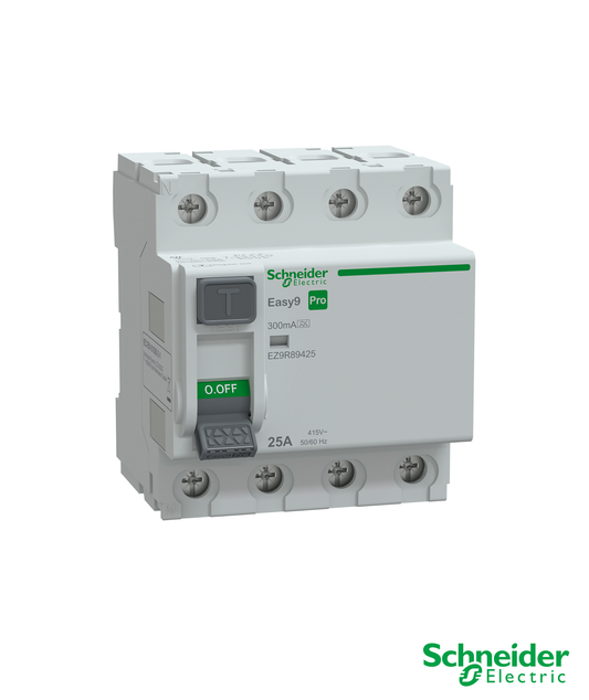 Interruptor Diferencial 4P 25A 300mA Tipo A 230V Easy9