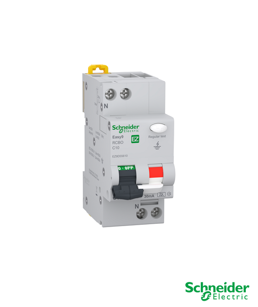 Disjuntor Diferencial 1P+N 10A Curva C 6KA Tipo A 30mA Easy9