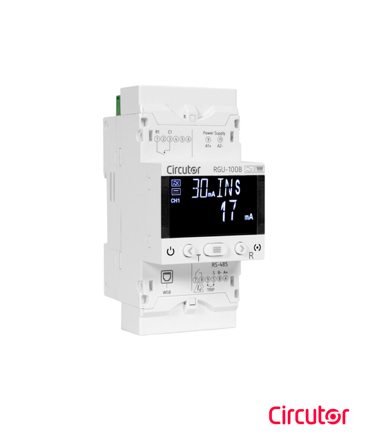 RGU-100B | Relé de Proteção e Monitorização de Intensidade de Corrente Diferencial Tipo B