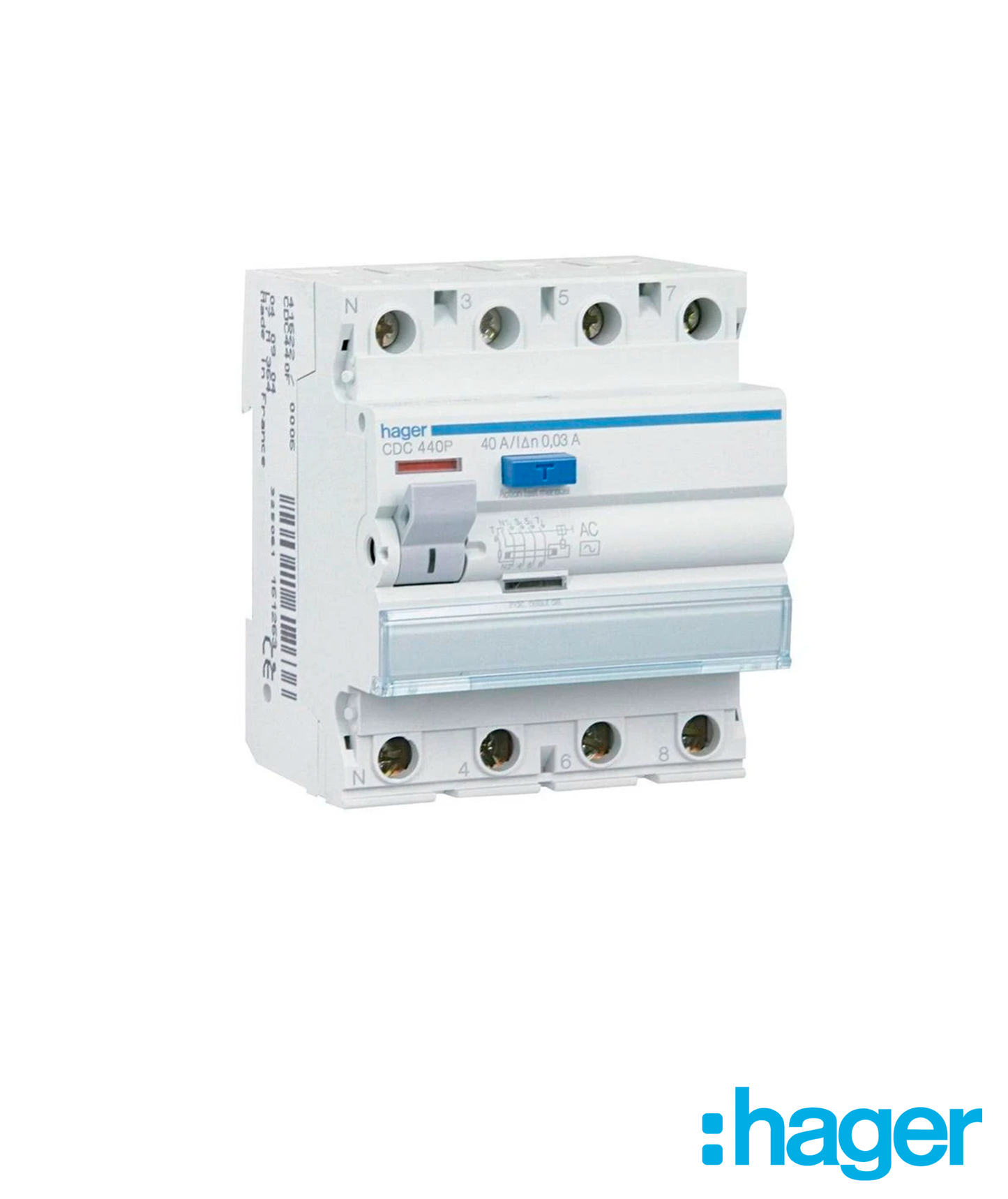 Interruptor Diferencial 4P 40A 30mA Tipo AC 4 Módulos