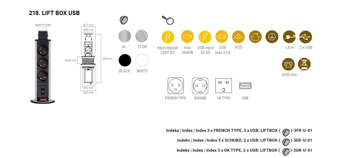 Lift Box USB Preto