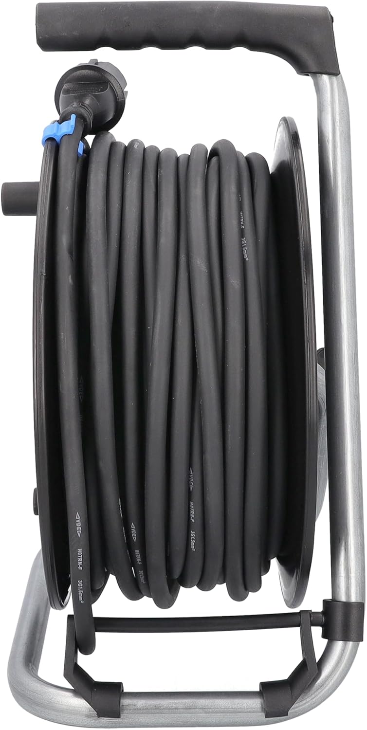 Enrolador 320mmØ H07RN-F 3G2,5 c/3 Tomadas Schuko e Cabo 40 metros