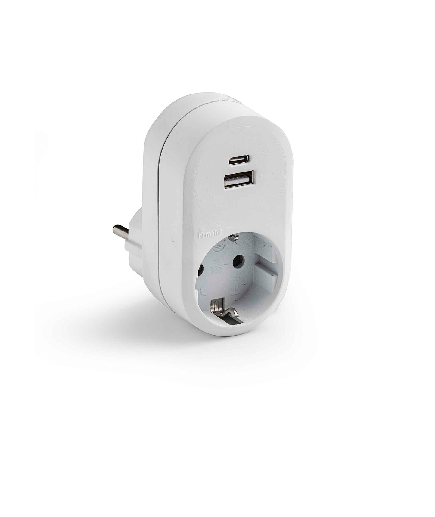 Tomada 2P 16A com USB Tipo A + USB Tipo C