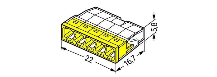 Conjunto 10 Ligadores Wago para 5 Condutores (0,5mm² a 2,5mm²)