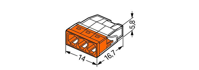 Conjunto 10 Ligadores Wago para 3 Condutores (0,5mm² a 2,5mm²)