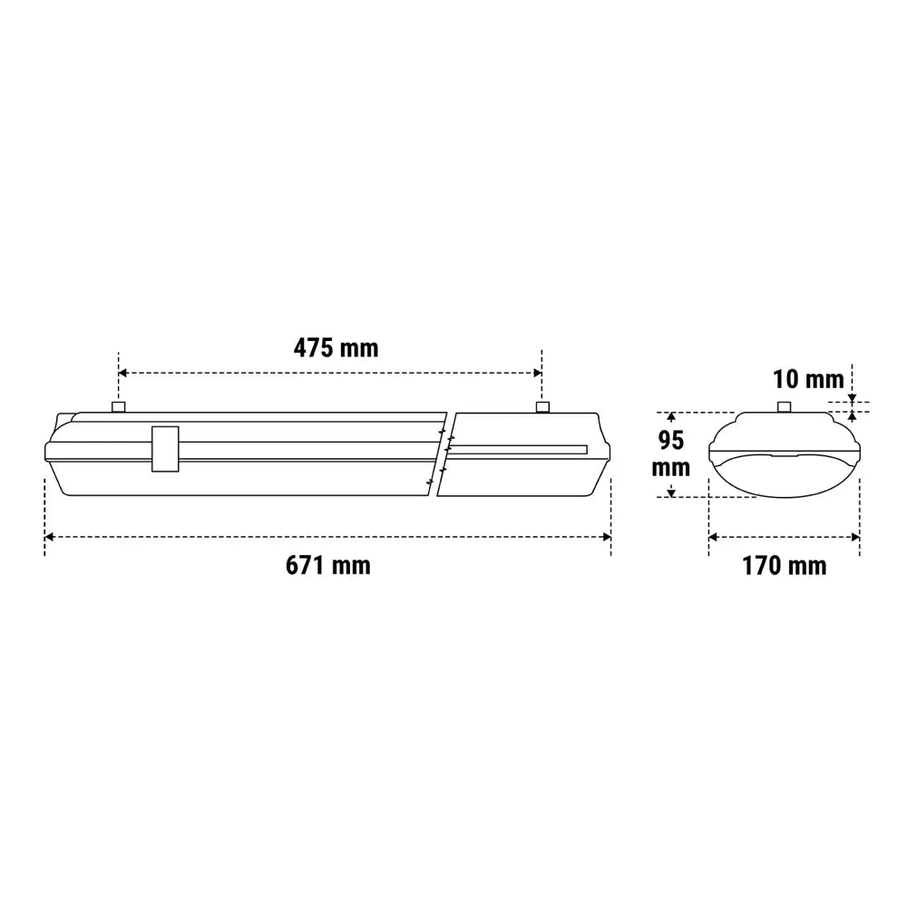 Luminária BS100 LED Regulável 4000K IP65