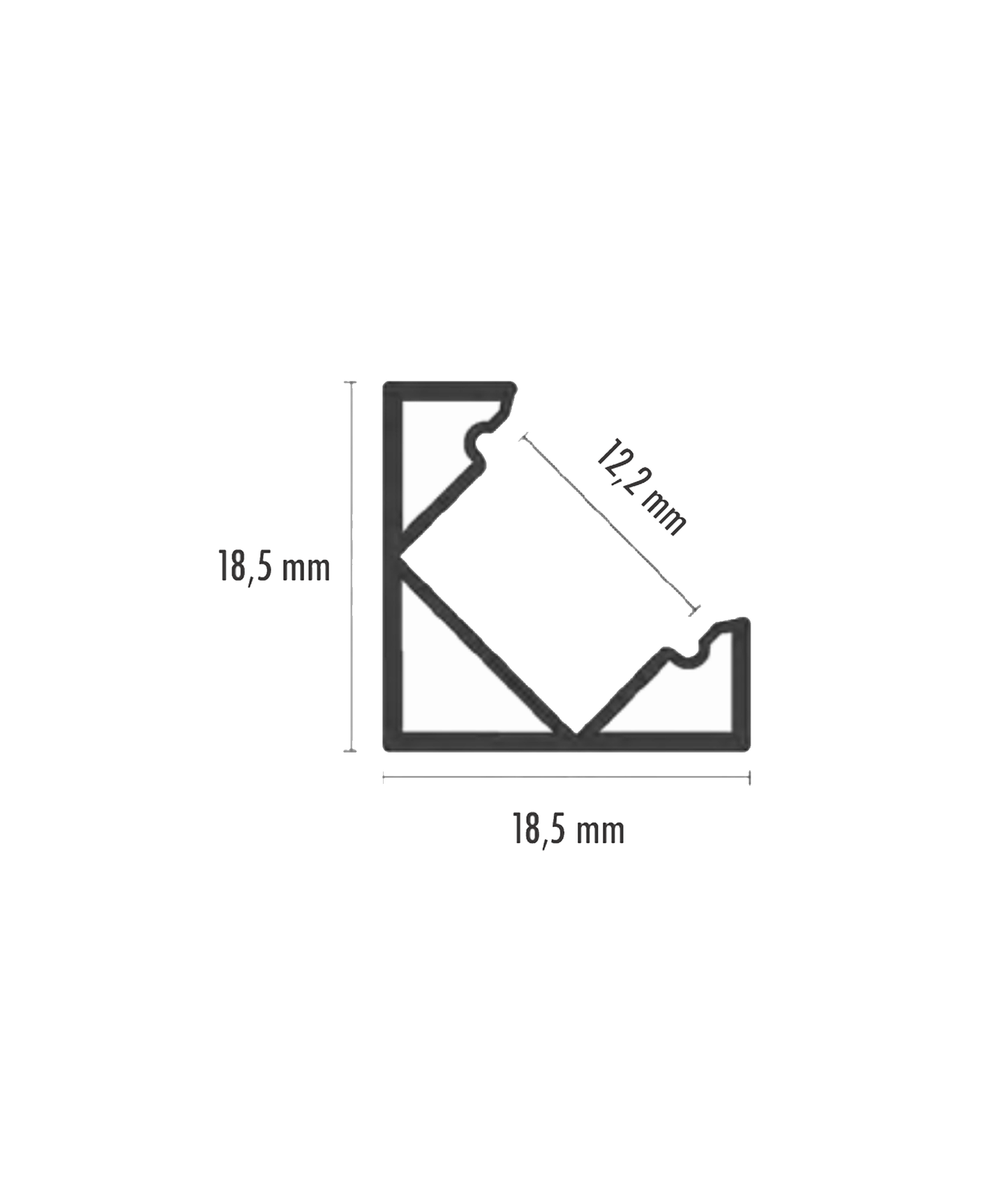 Perfil de 2 Metros COR001 p/ Fitas de LED