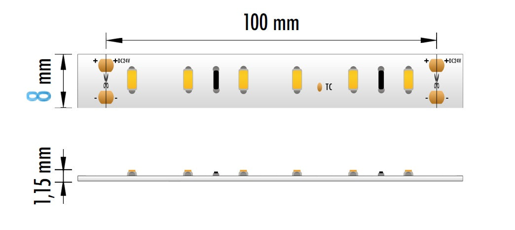 Fita Led EPro 14,4W 24VDC IP20 (rolo 5m)