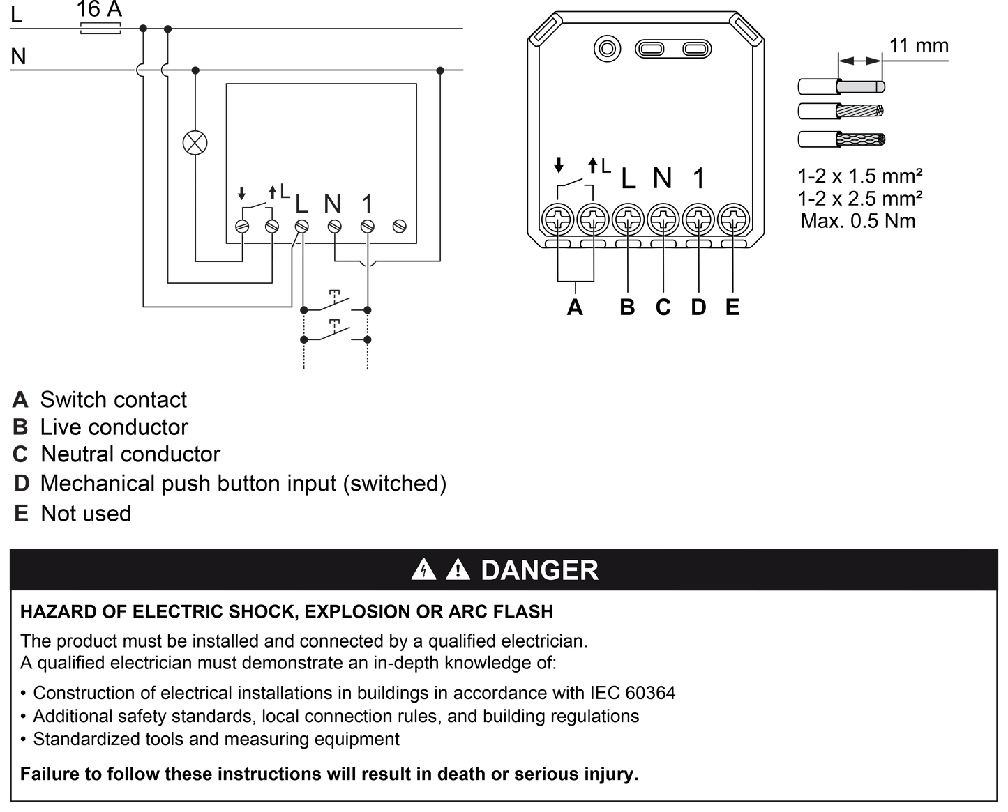 Micromódulo Interruptor On/Off Wiser