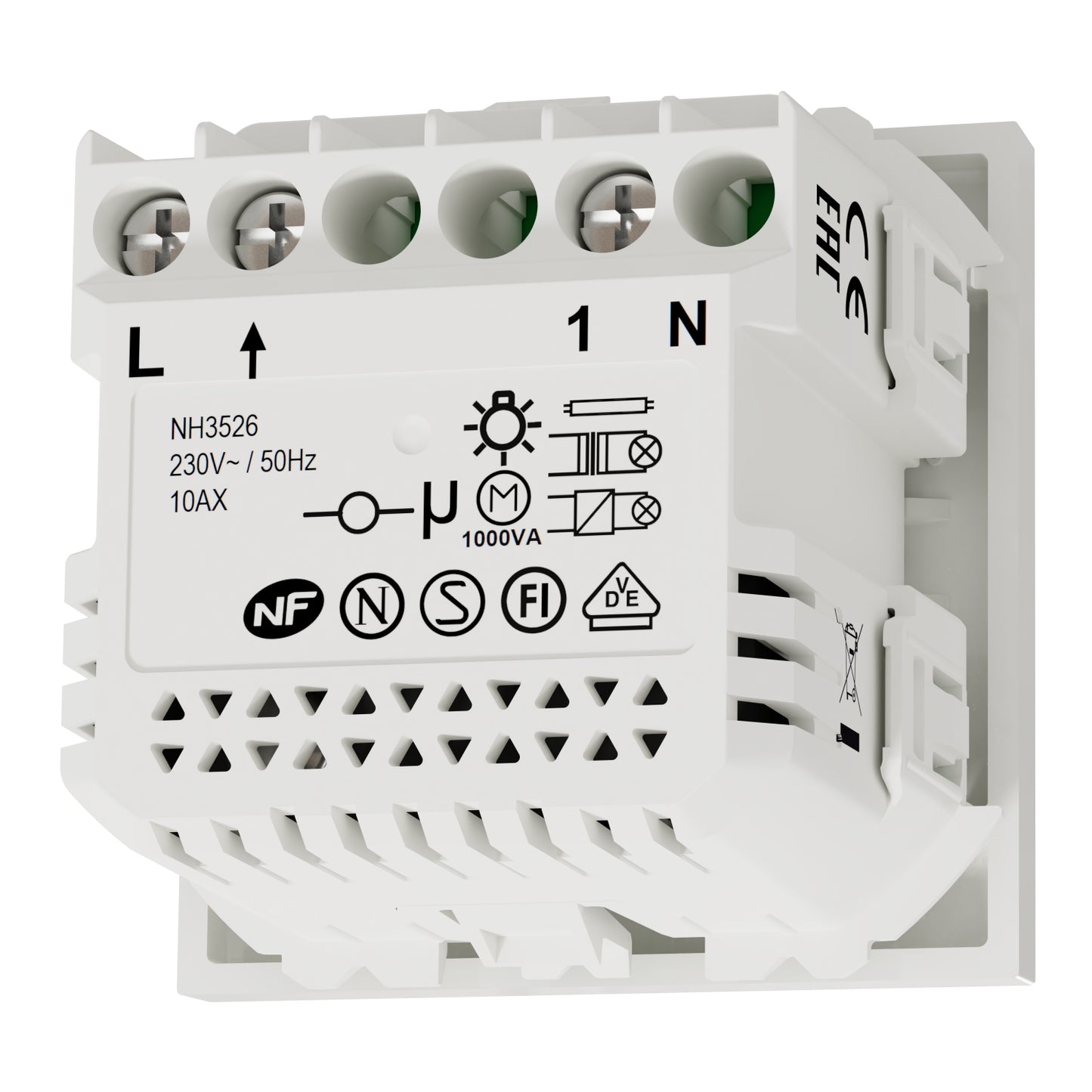 Sensor de Movimento com Regulador de Luz 10A Nova Unica Wiser Branco