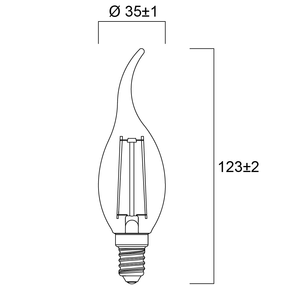 ToLEDo RT Candle BT V5 CL 2,5W 250LM E14 2700K