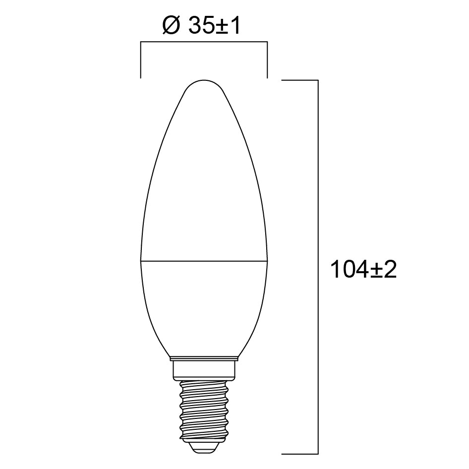 ToLEDo Vela 6W 806LM E14 (2700K/4000K/6500K)