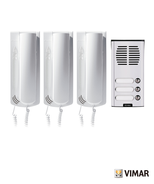 Kit Áudio Porteiro para 3 Habitações Elvox K62K003