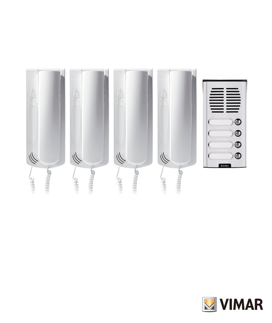 Kit Áudio Porteiro para 4 Habitações Elvox K62K004
