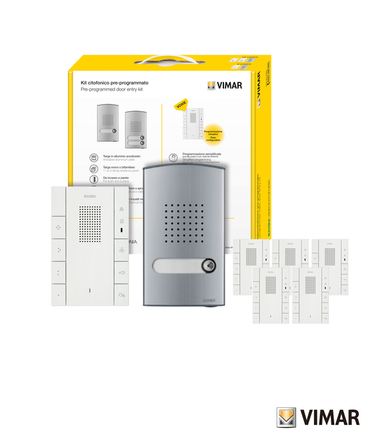 Kit Áudio Porteiro Voxie para 6 Habitações Elvox K40547VOX06
