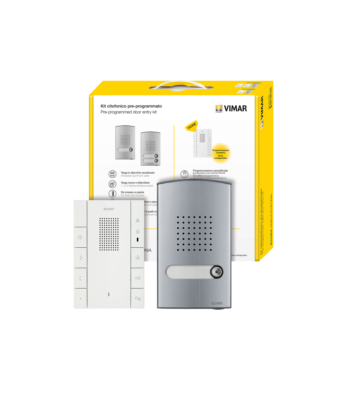 Kit Áudio Porteiro Unifamiliar Voxie Elvox K40547E