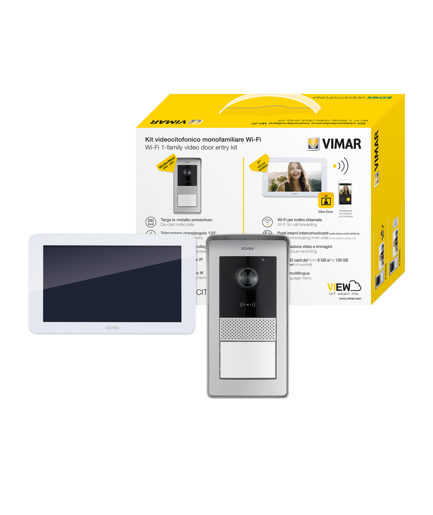 Kit Videoporteiro Unifamiliar Wi-Fi c/Monitor 7" Elvox K42955