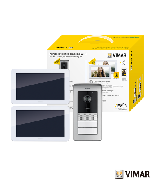 Kit Videoporteiro Bifamiliar Wi-Fi c/Monitor 7" Elvox K42956