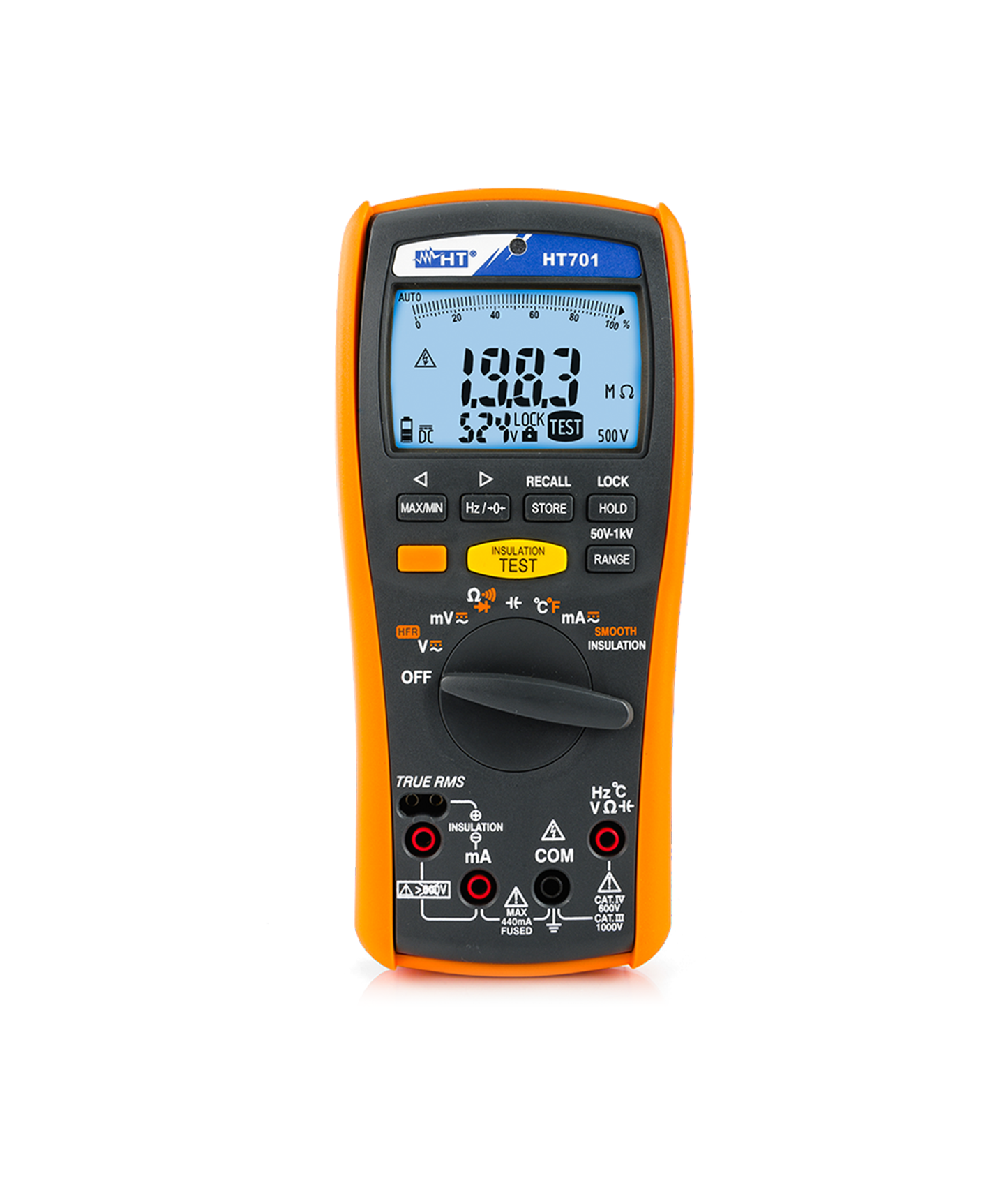 Multímetro Profissional HT701 c/ Medição de Isolamento até 1000V