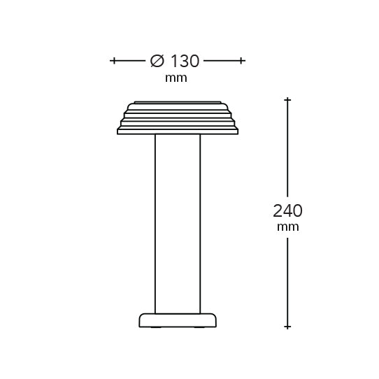 Candeeiro de Silicone sem Fios LED 3W Branco e Preto