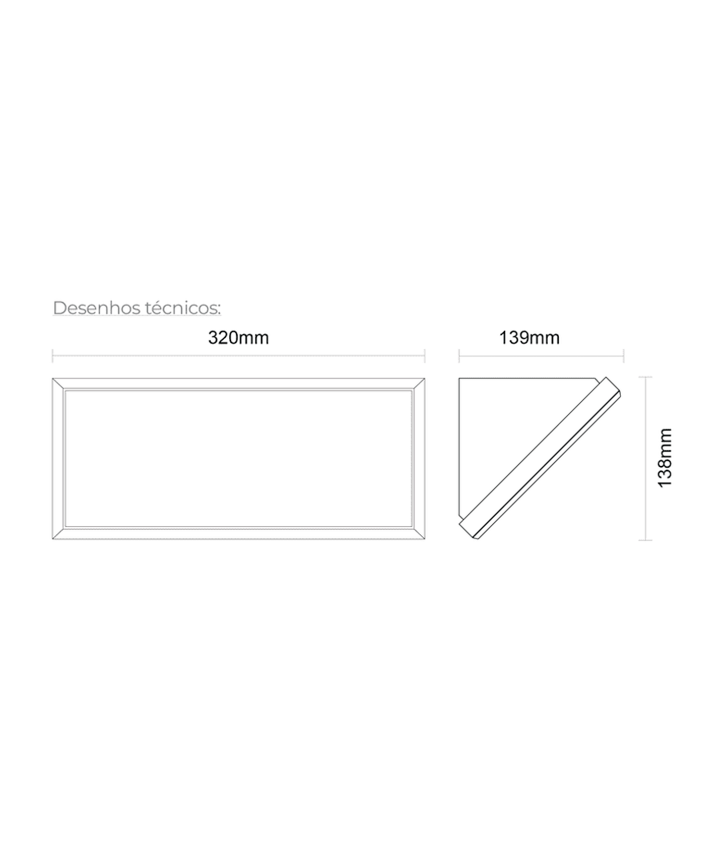 Aplique de Parede Vernum 21W 1350lm & CCT ajustável