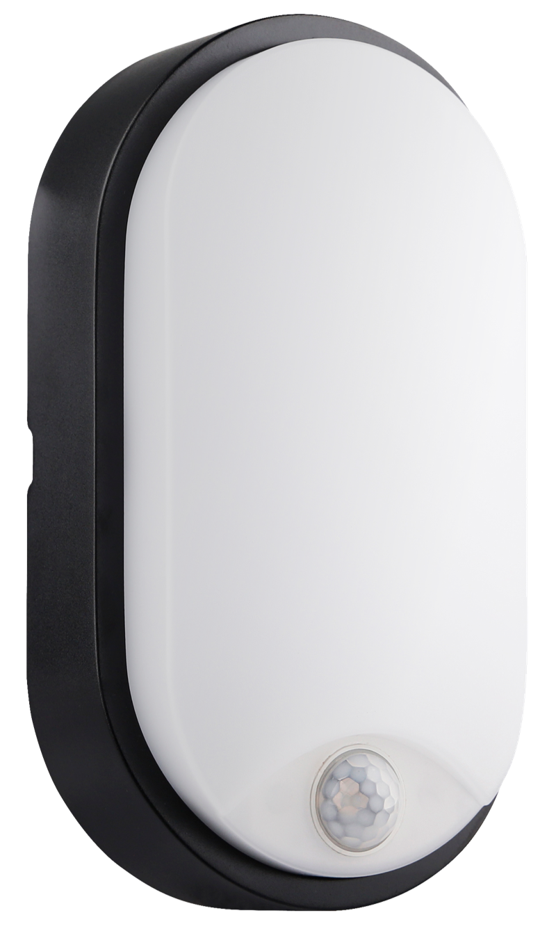 Plafonier Oasi Oval Preto com Sensor 14W 1550LM & CCT ajustável