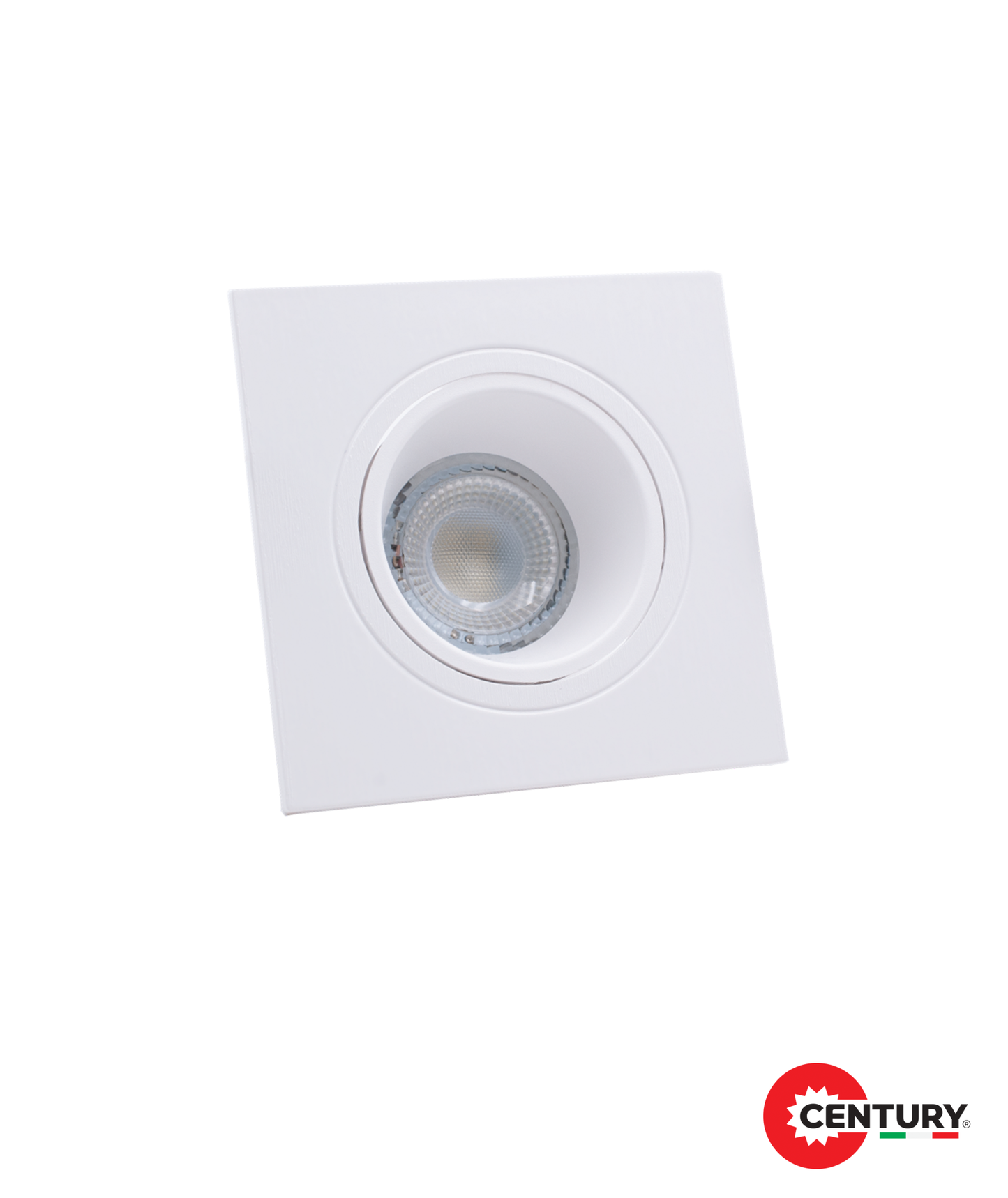 Suporte de Encastrar Klik Quadrado 1xGU10 Branco