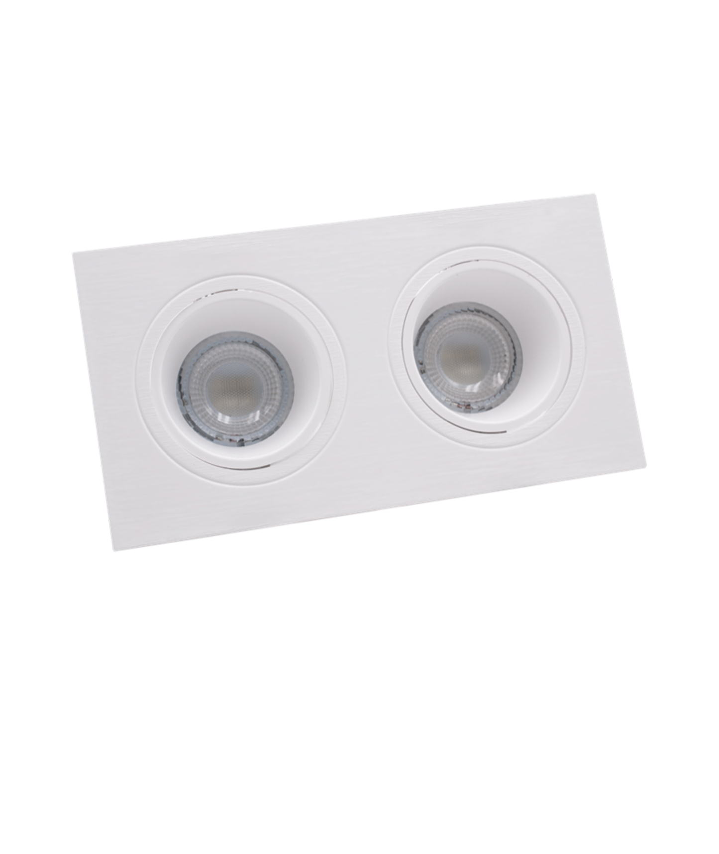 Suporte de Encastrar Klik Quadrado 2xGU10 Branco