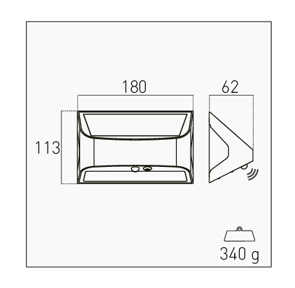 Aplique Solar Arcadia Max 6W 600lm 4000K