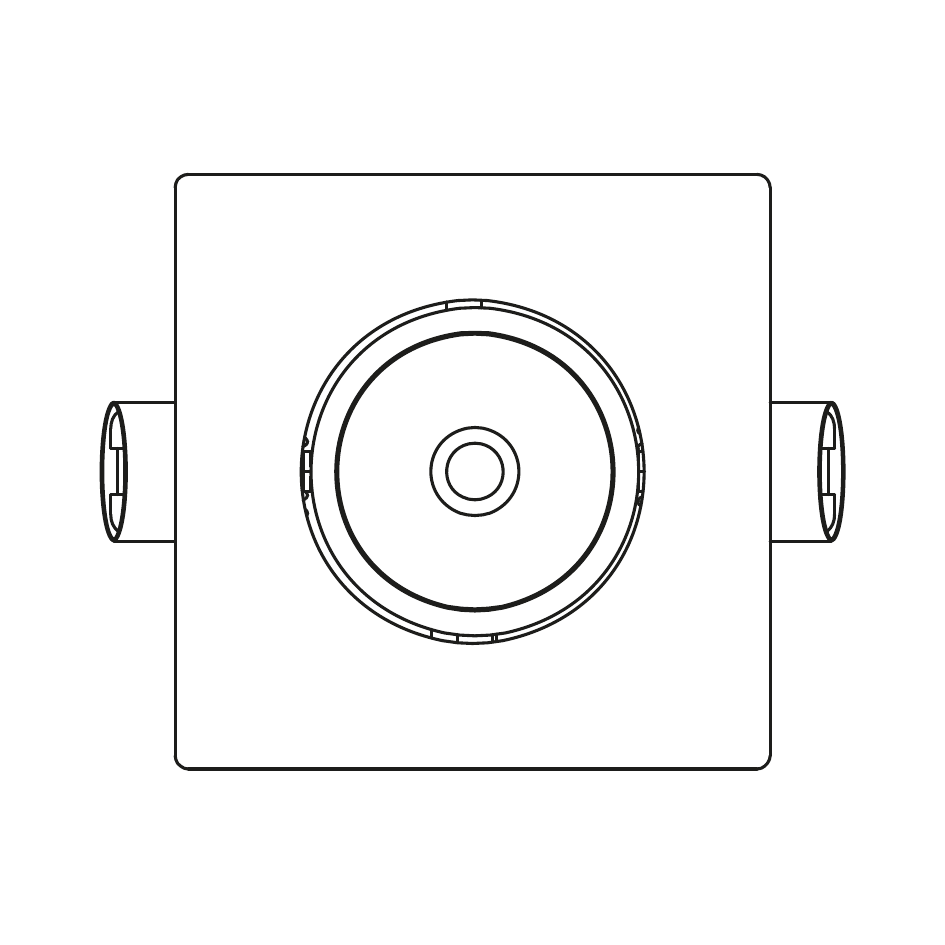Suporte de Encastrar Klik Quadrado 1xGU10 Branco