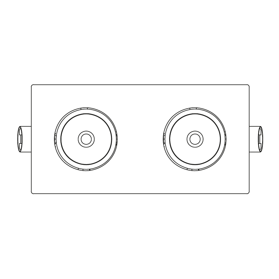 Suporte de Encastrar Klik Quadrado 2xGU10 Branco