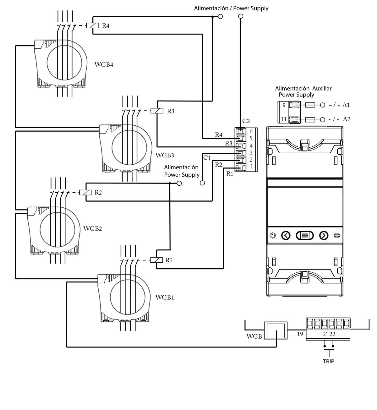 WGB-35 | Transformador Diferencial para Relé Diferencial Tipo B