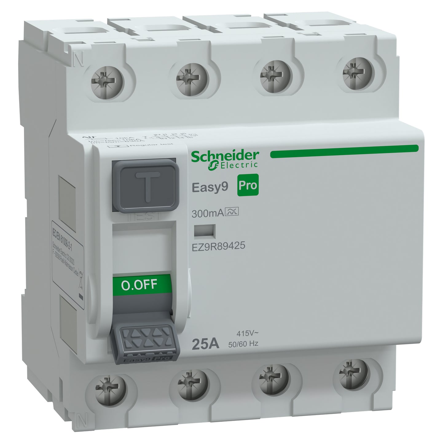 Interruptor Diferencial 4P 25A 300mA Tipo A 230V Easy9
