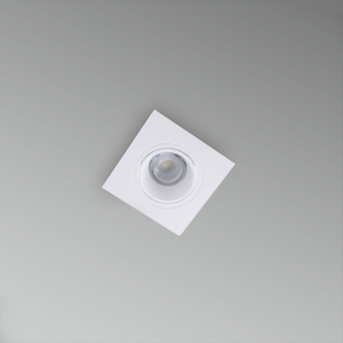 Suporte de Encastrar Klik Quadrado 1xGU10 Branco