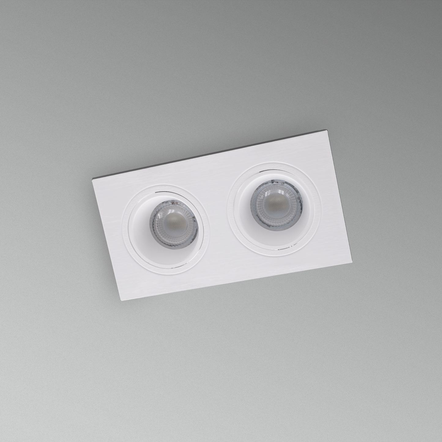 Suporte de Encastrar Klik Quadrado 2xGU10 Branco