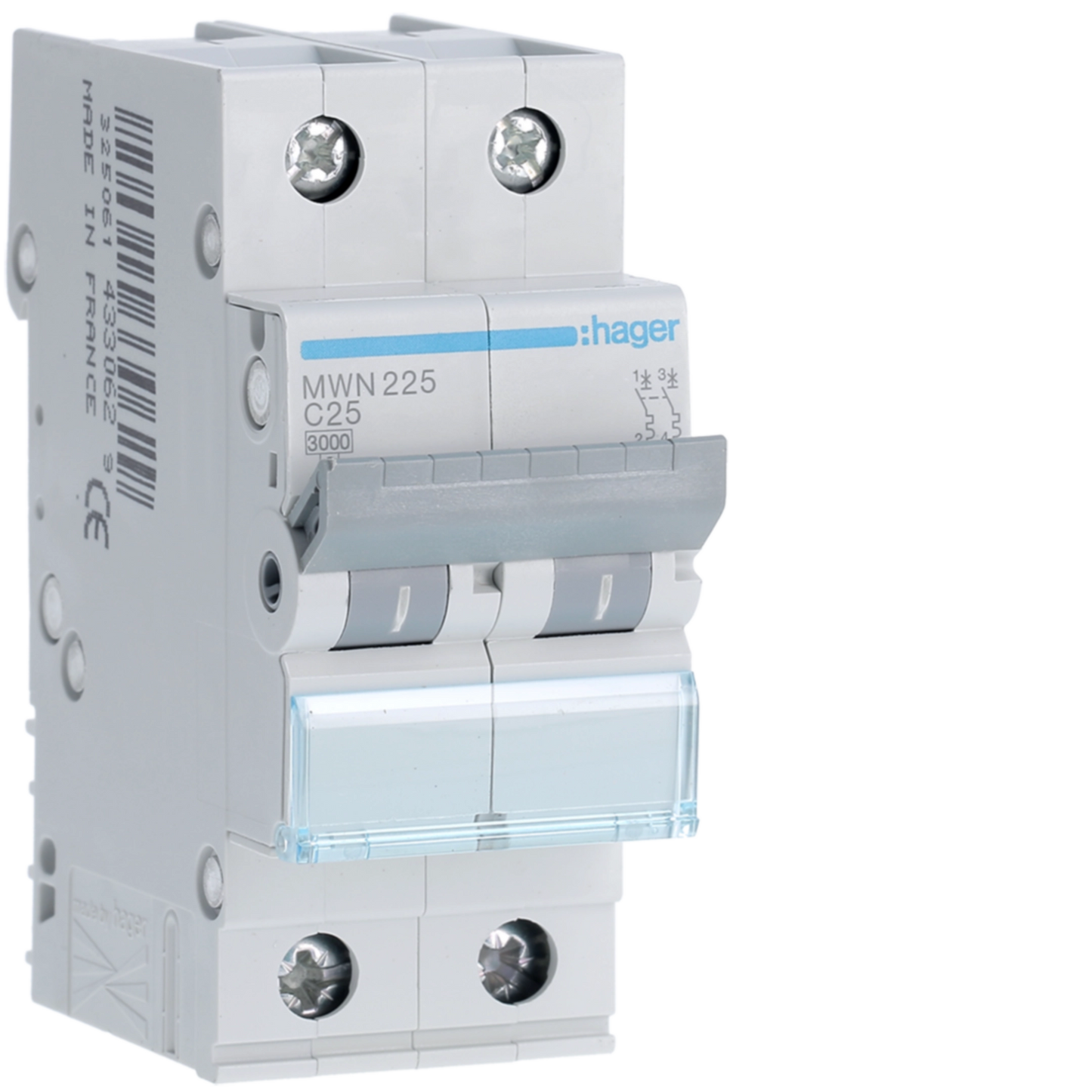 Disjuntor 2P 25A C 3kA 2 Módulos