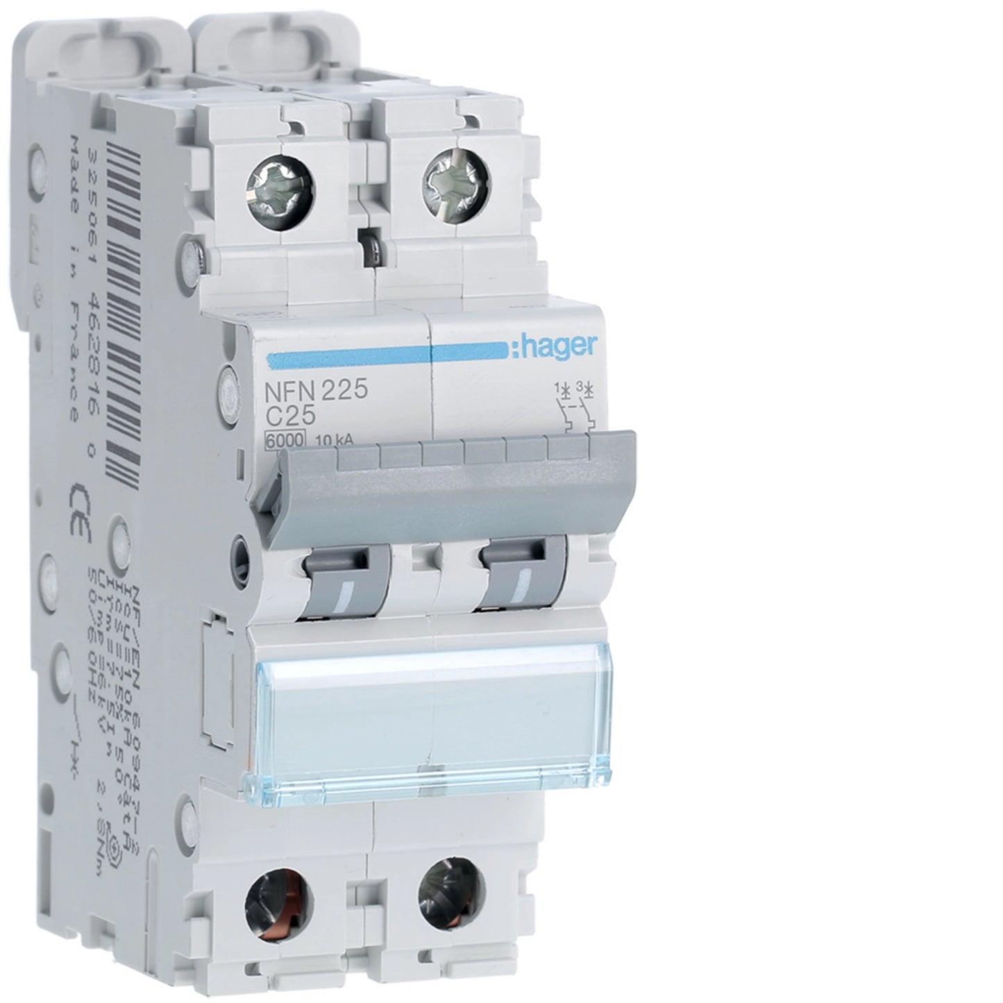 Disjuntor 2P 25A C 6/10kA 2 Módulos
