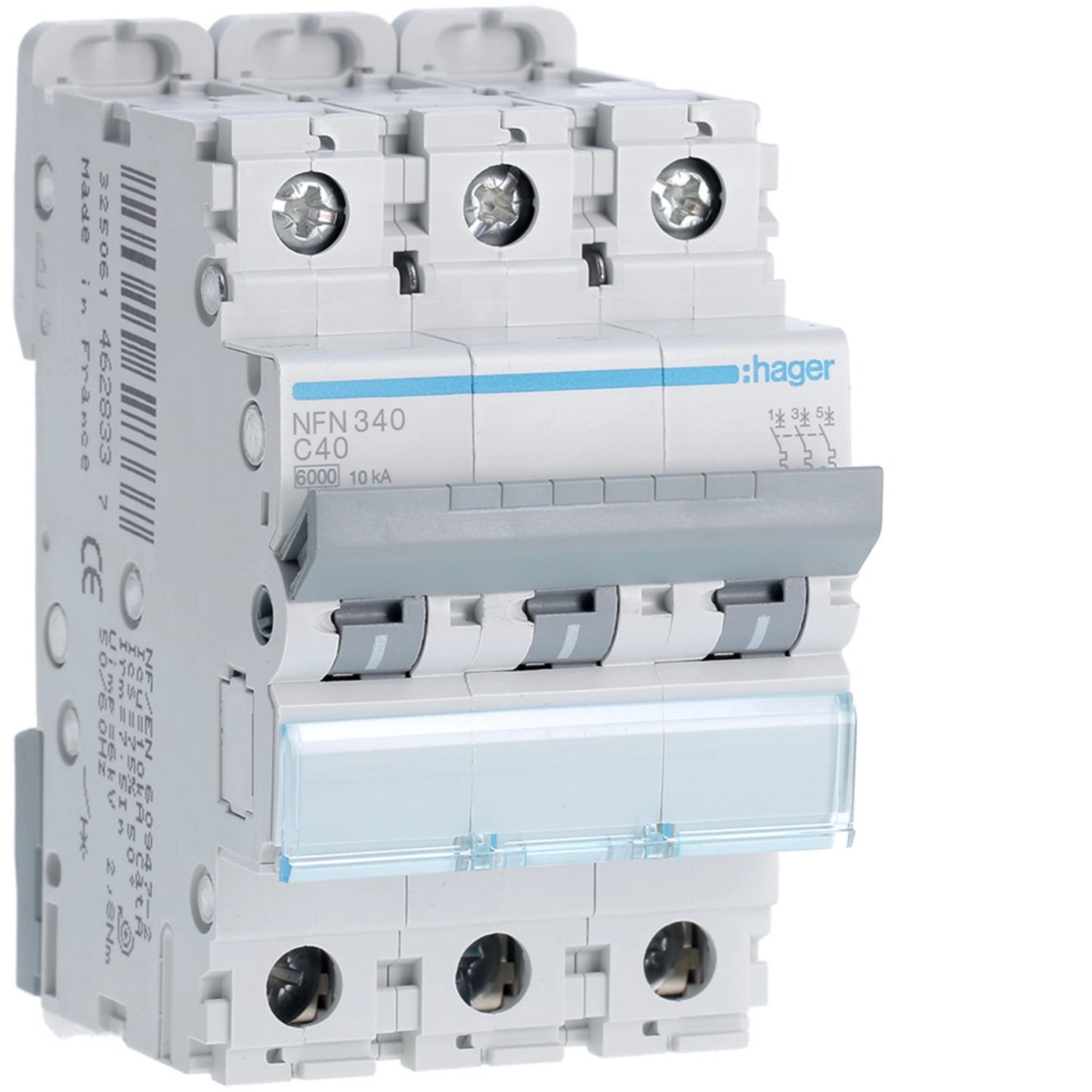 Disjuntor 3P 40A C 6/10kA 3 Módulos