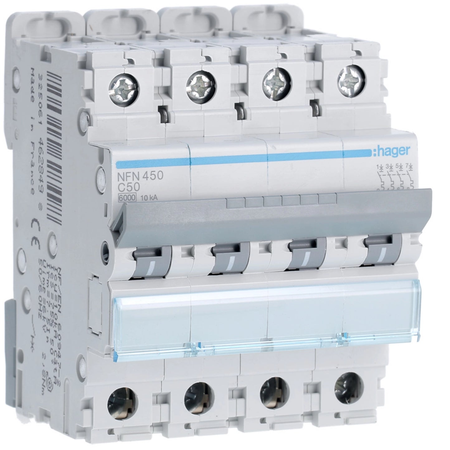Disjuntor 4P 50A C 6/10kA 4 Módulos