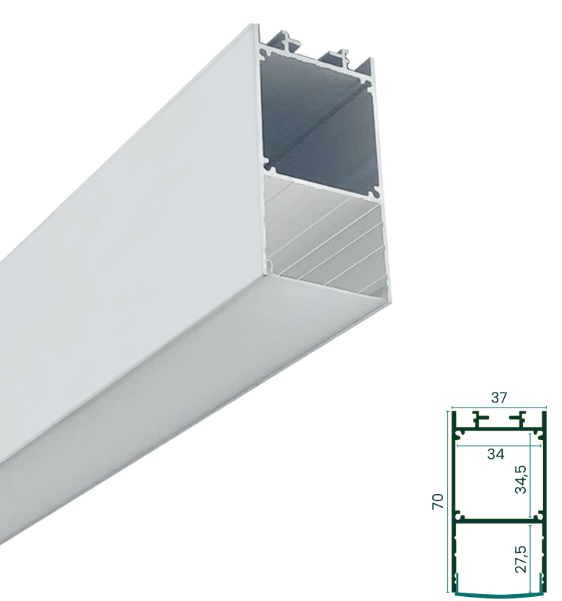 Perfil de 2 Metros OUT008 p/ Fitas de LED