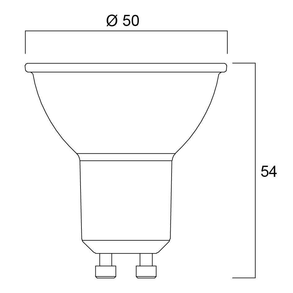 RefLED ES50 4,2W 345LM 110° GU10 (3000K/4000K/6500K)