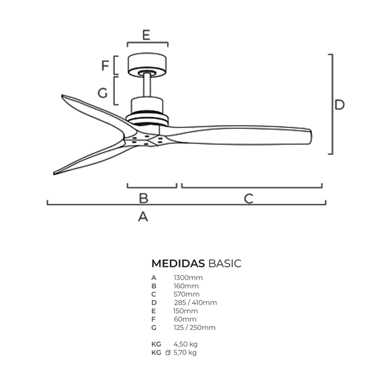 Ventilador de Tecto Poniente