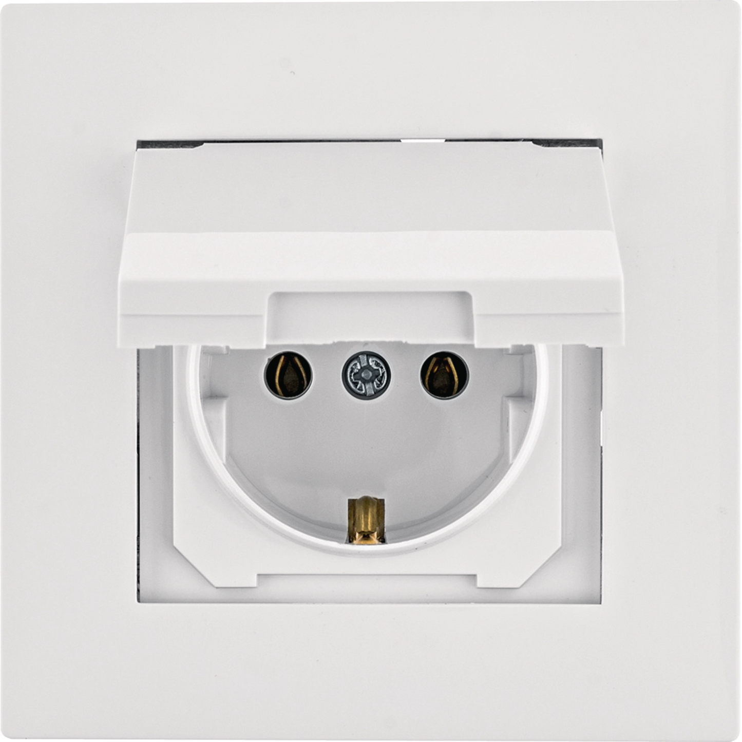 Lumina Intense - Tomada Schuko com Tampa + Quadro Branco