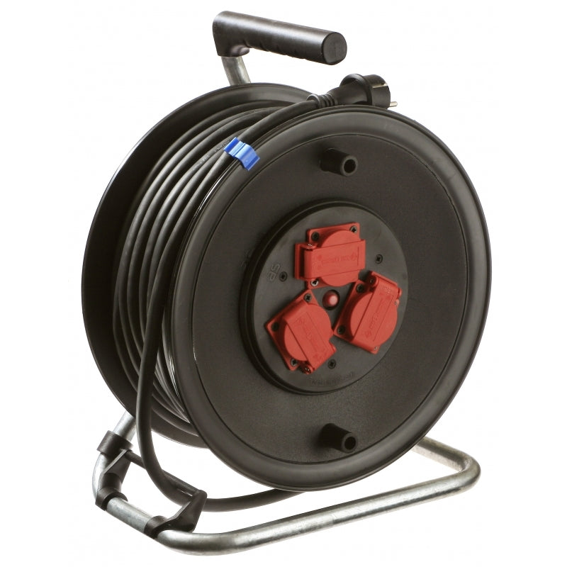 Enrolador 320mmØ H07RN-F 3G2,5 c/3 Tomadas Schuko e Cabo 40 metros