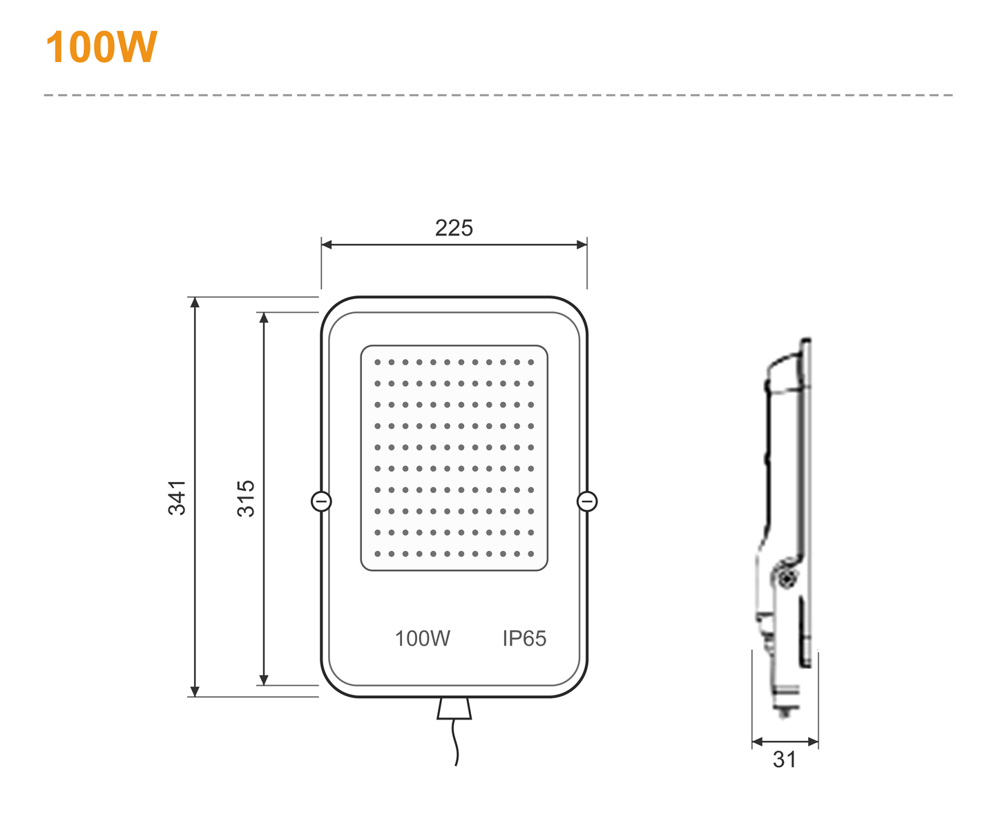 Projector Combo 100W CCT IP65
