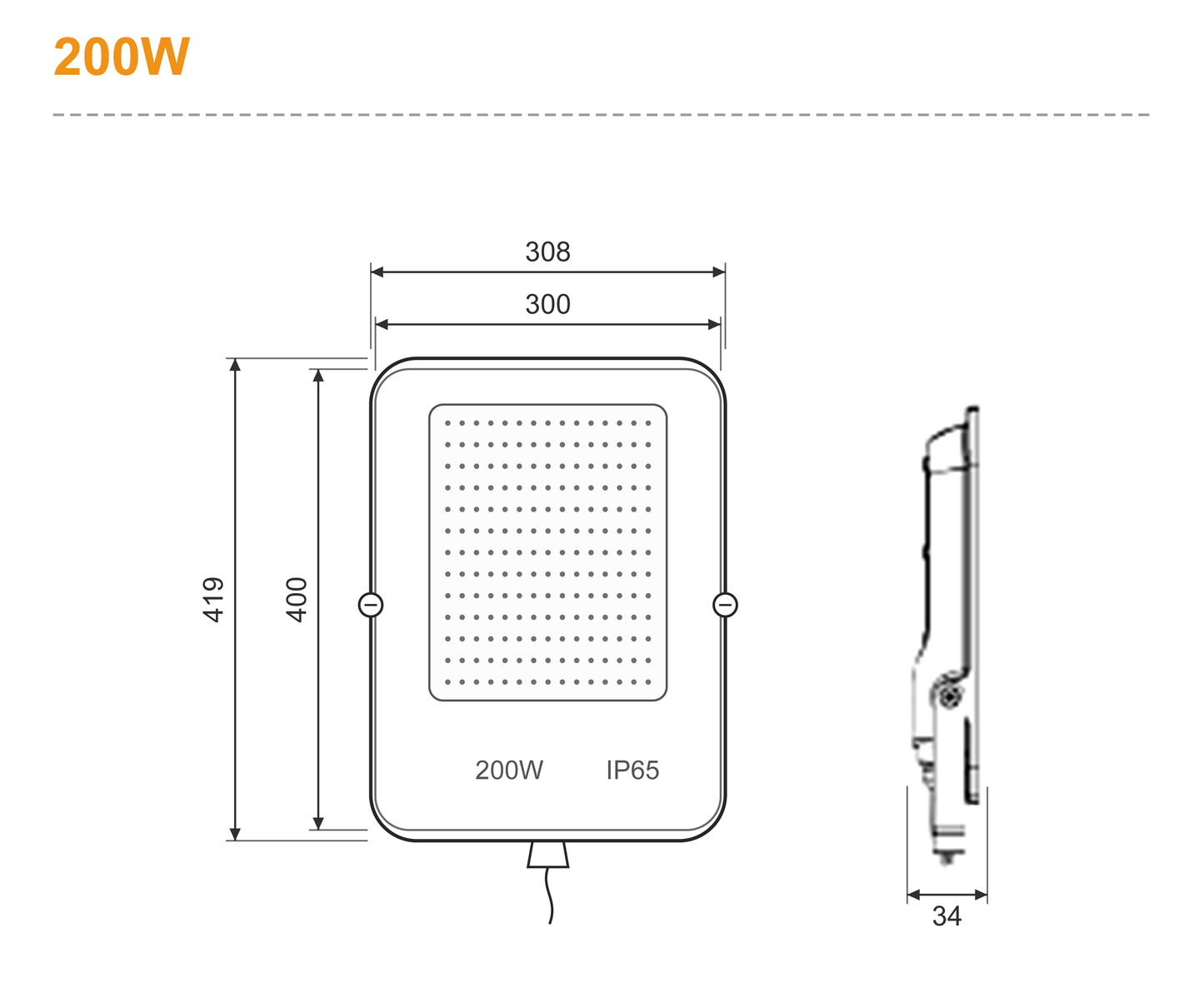 Projector Combo 200W CCT IP65