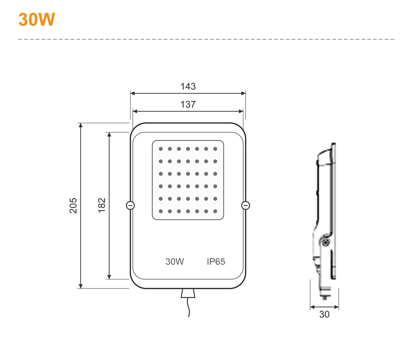 Projector Combo 30W CCT IP65