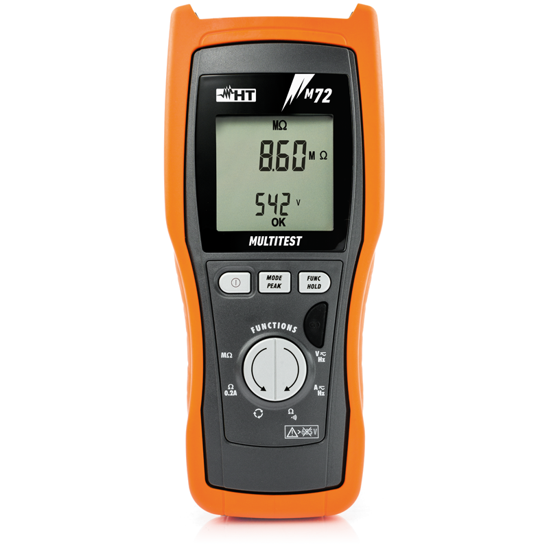 HTM72 Instrumento Multifunções p/ Medição de Isolamento, Continuidade dos Condutores de Proteção e Função Multímetro